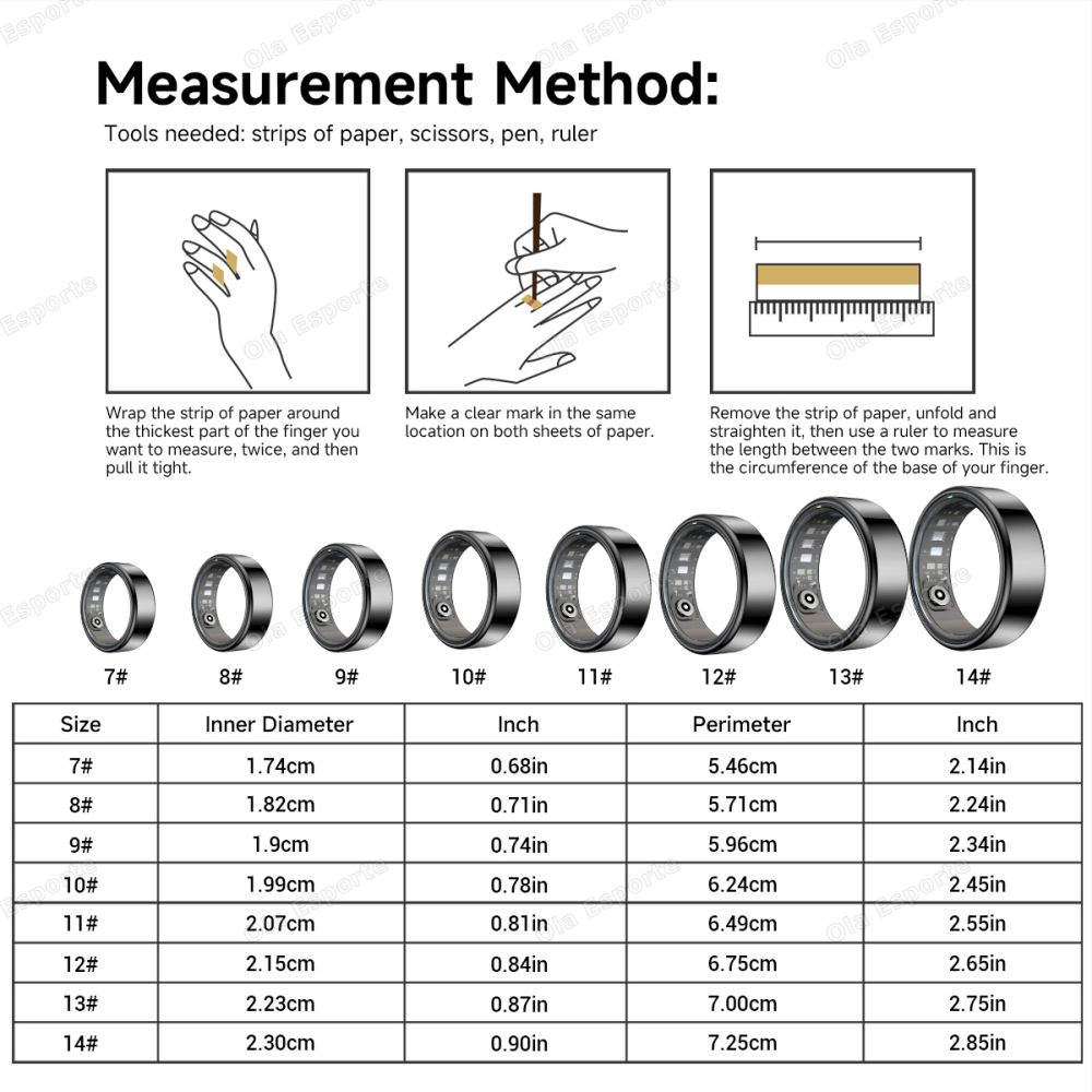 Health Smart Ring Heart Rate B - Wellness Health. Ring 评论和价格